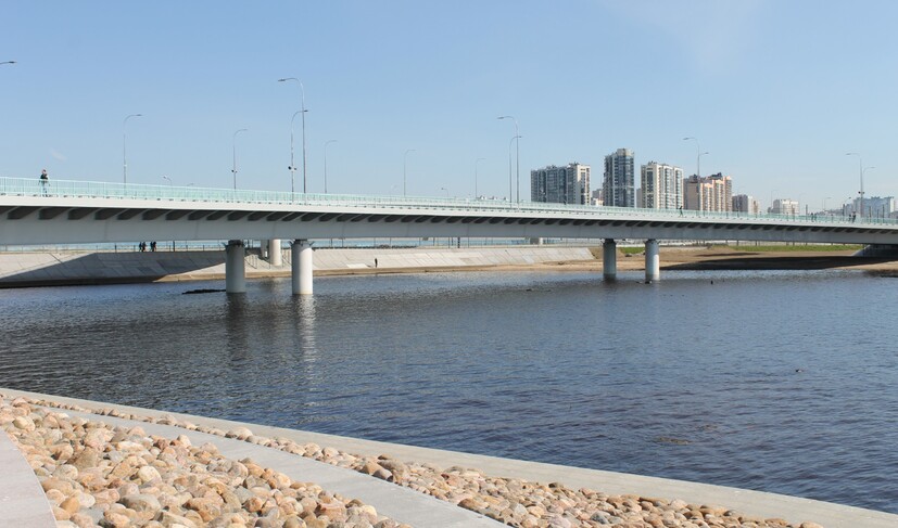 Эстакадные съезды к комплексу 