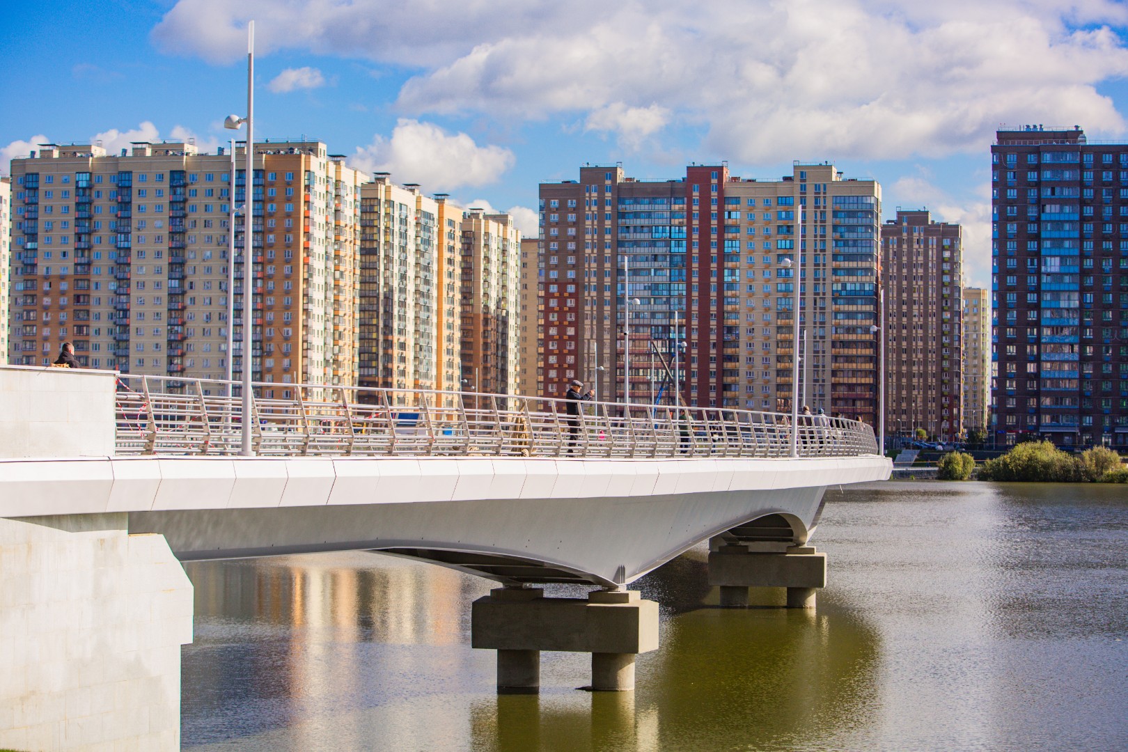 Пешеходный мост через озеро Чёрное (Парк Дружбы)