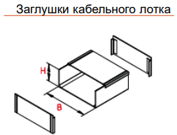 Заглушки кабельного лотка